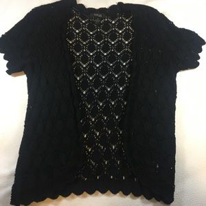 Crochet black shrug